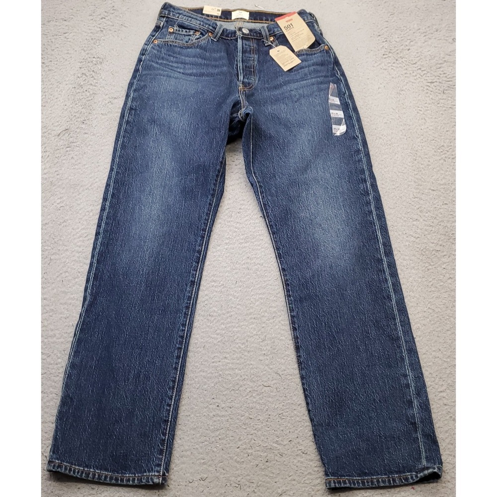 Levi's Straight Leg Jeans in Dark Blue Wash